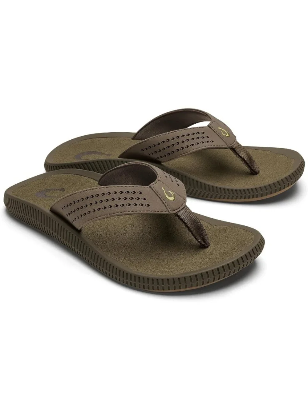 Men's Green Mustang Resistant Flip Flops Arch Support Comfort Beach Sandal Shoes